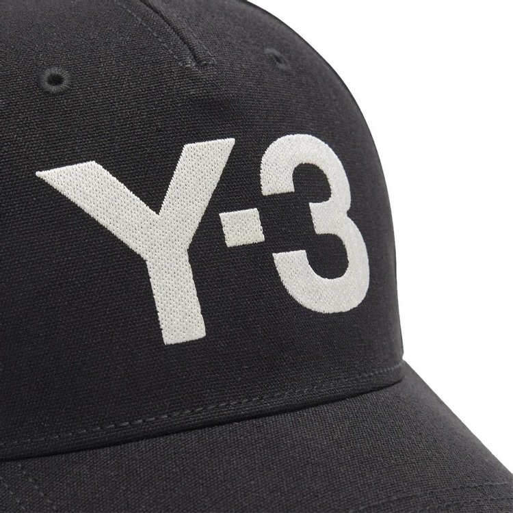 Y 3 Logo Cap Black