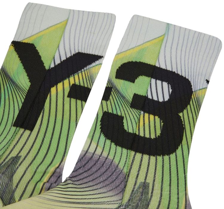 Y 3 Allover Print Socks Multicolor