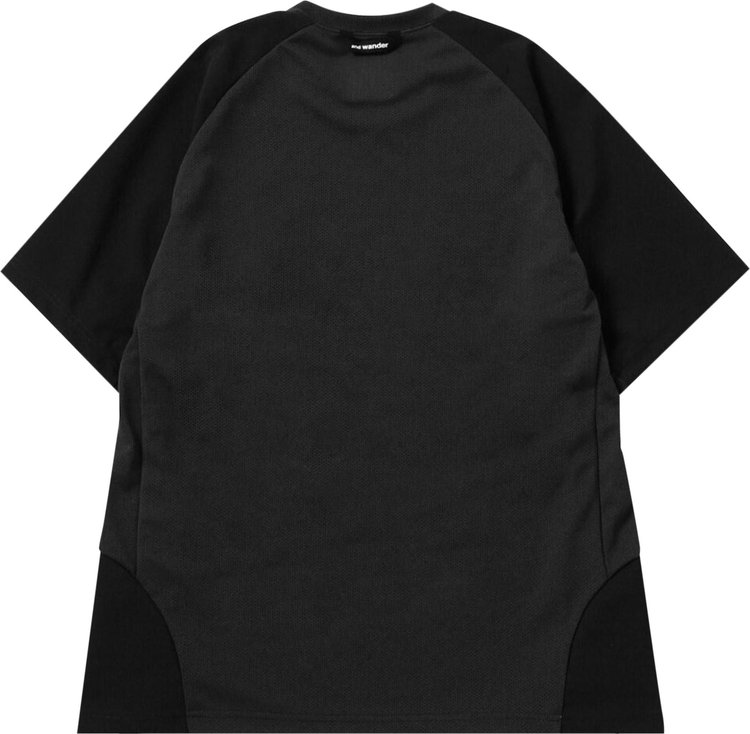 And Wander Hybrid Base Layer Short Sleeve Shirt Black