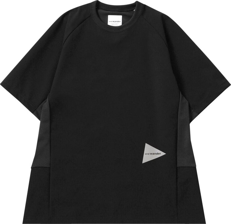 And Wander Hybrid Base Layer Short-Sleeve Shirt 'Black'