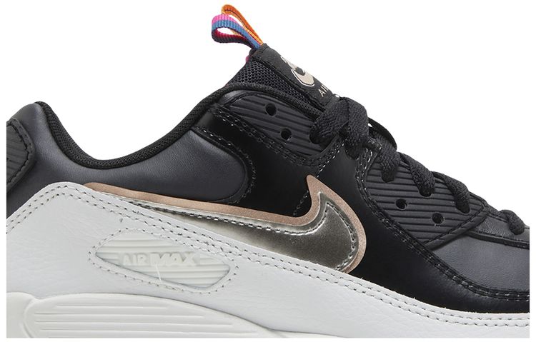 Nike Air Max 90 Leather SE GS Off Noir Metallic Pewter