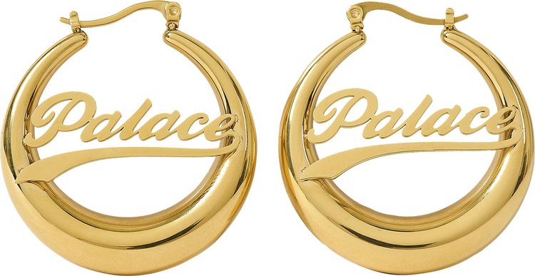 Palace Hoop Earrings Gold Plated