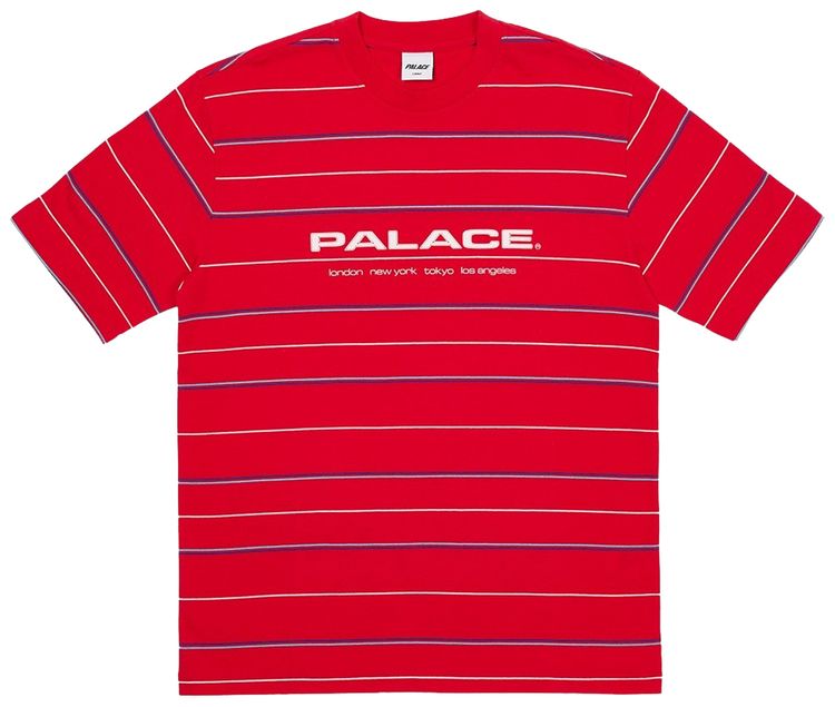 Palace City Striper T Shirt Truest Red