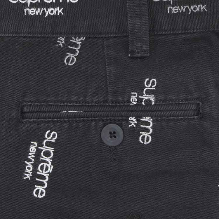 Supreme Classic Logo Chino Short Black