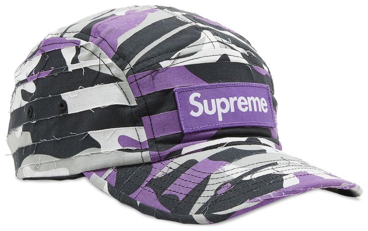 Supreme Layered Camo Camp Cap Purple