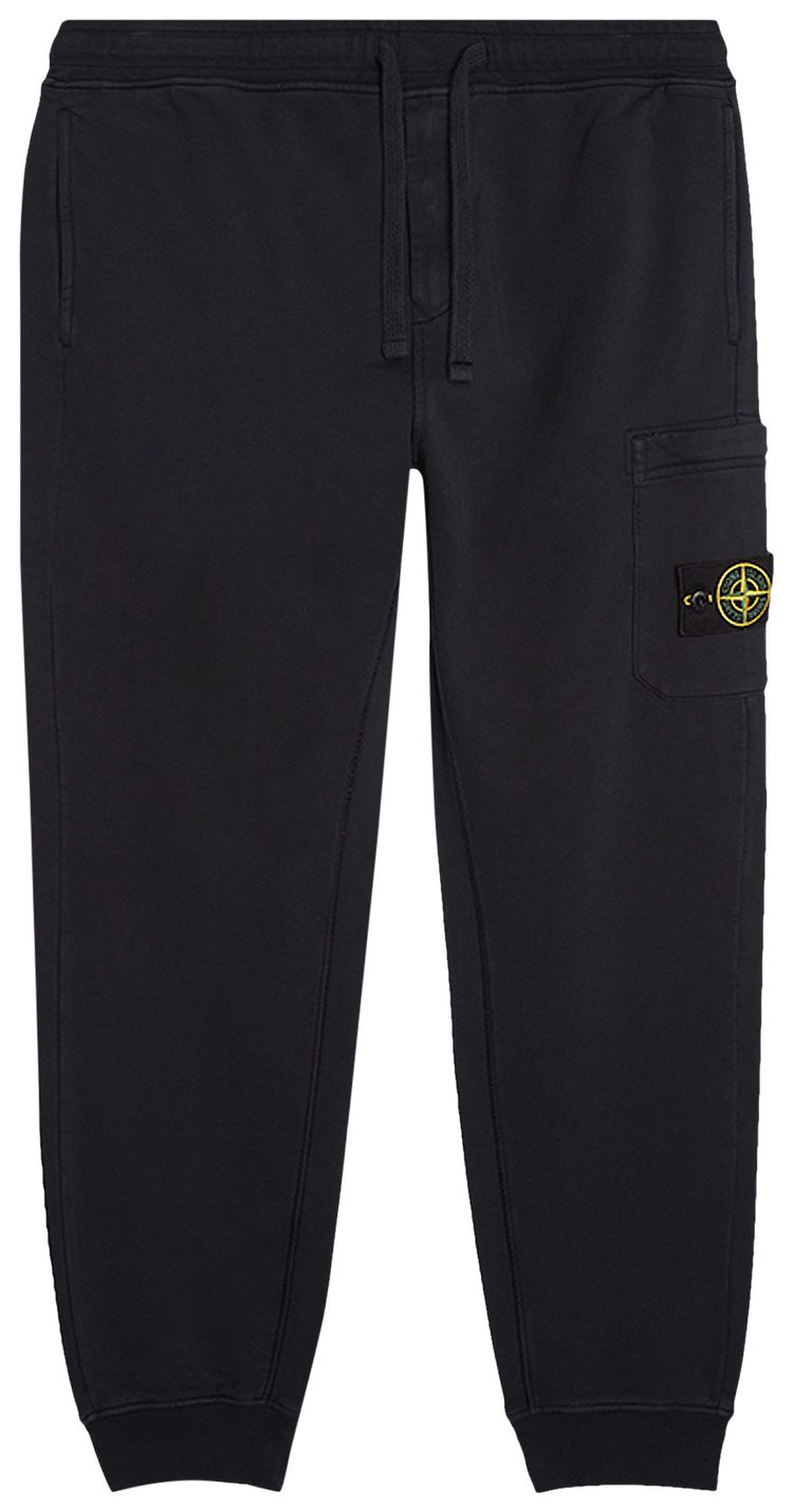Stone Island Garment Dyed Fleece Cargo Jogging Pant Navy Blue