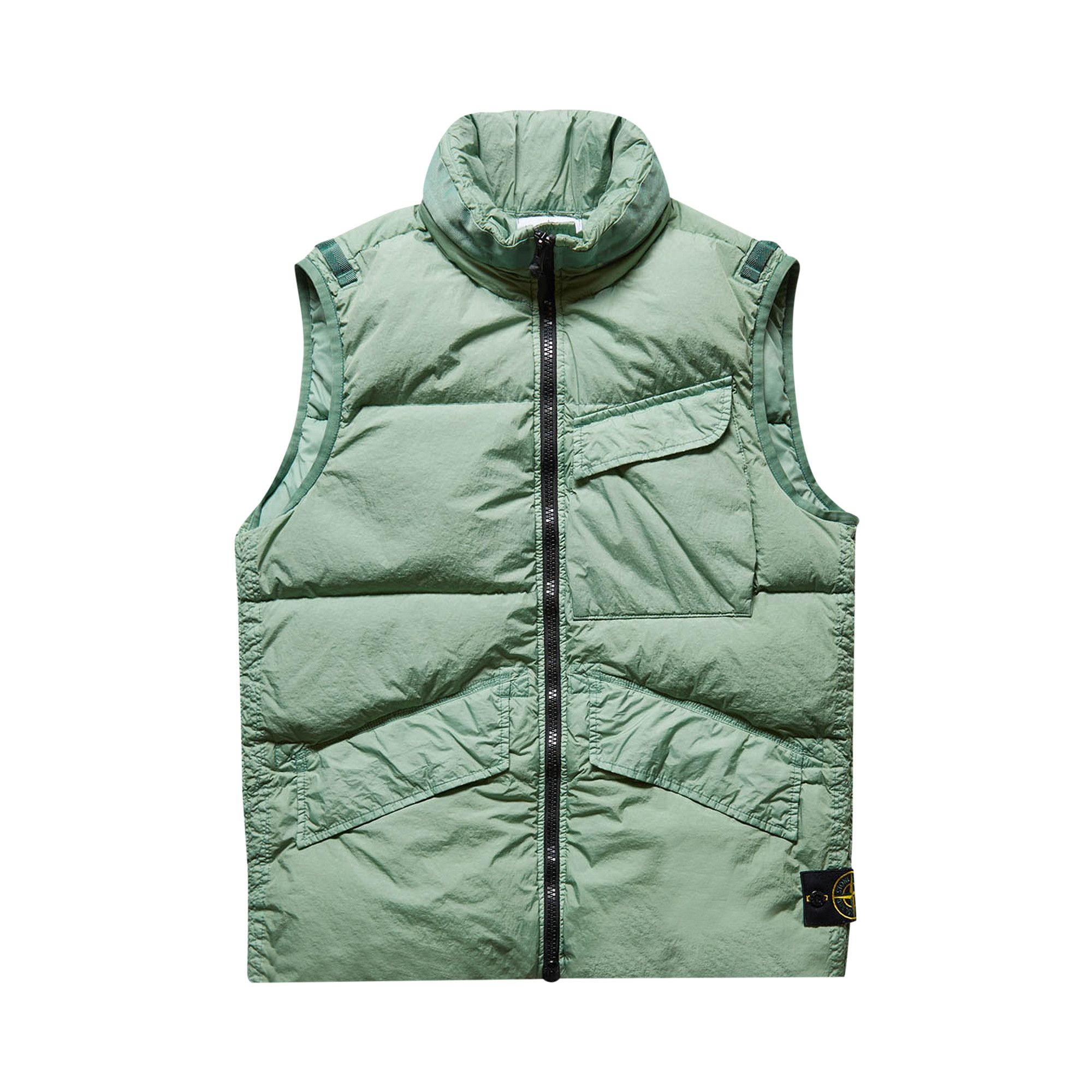 Buy Stone Island Crinkle Reps Down Gilet Green 7715G0123 V0055