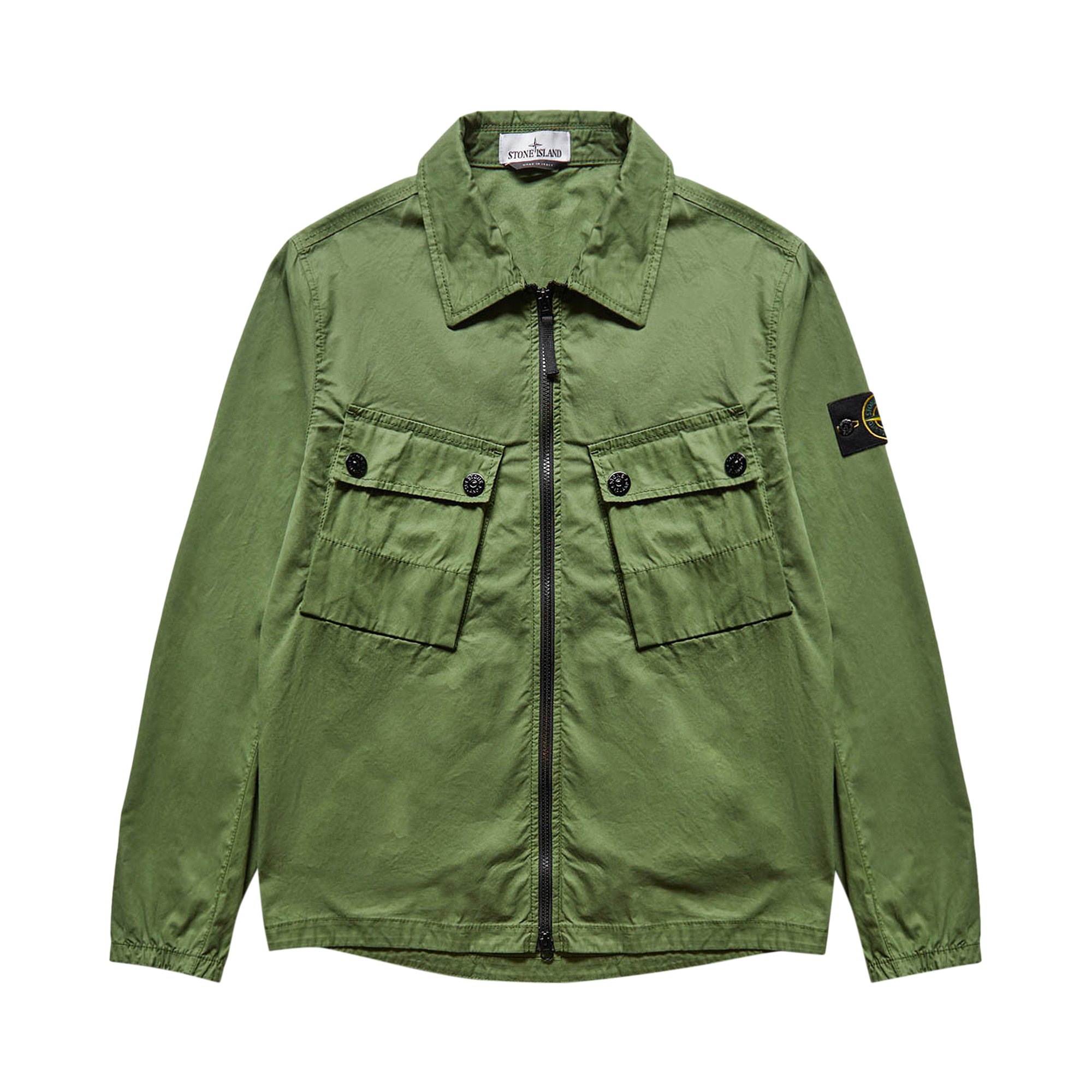 Stone Island Compass-patch zip-up jacket - Green