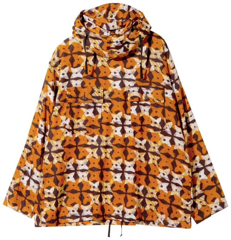 Engineered Garments Cagoule Shirt TanBrown African Print