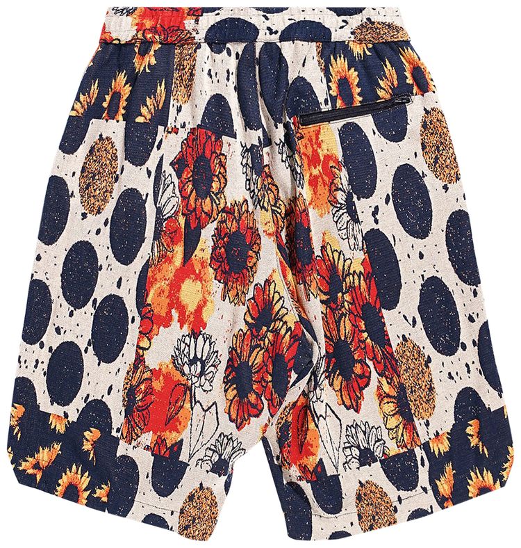 Engineered Garments BB Shorts RedNavy Sunflower