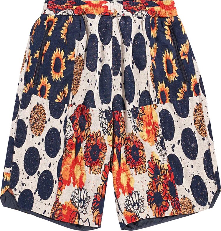 Engineered Garments BB Shorts 'Red/Navy Sunflower'