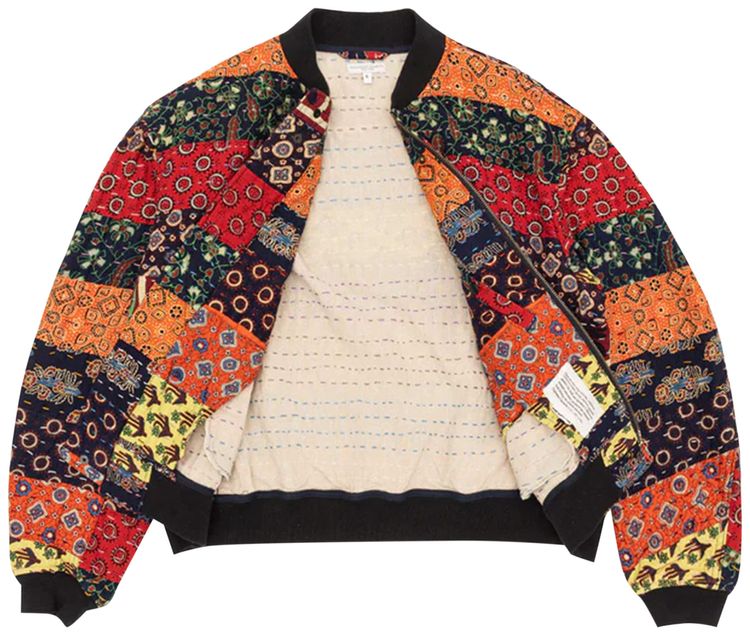 Engineered Garments Aviator Jacket Multicolor Stripe Handstitch