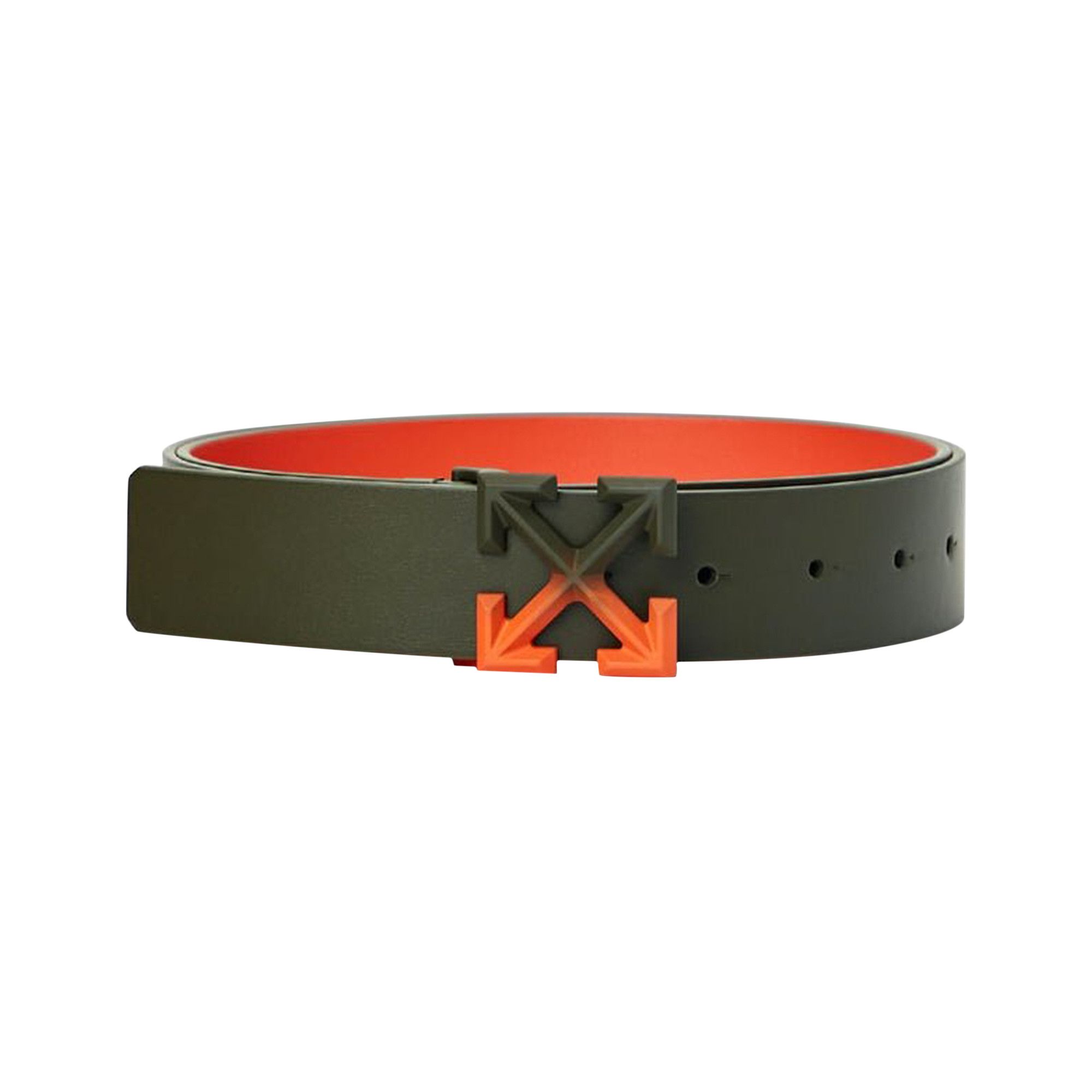 Buy Off White Arrow Degrade Leather Belt Military Orange OMRB069S23LEA0044620 GOAT