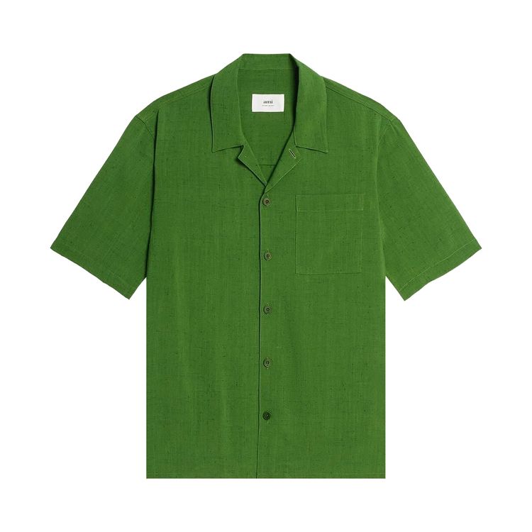 Vi0003 Buy Ami Camp Collar Shirt 'Evergreen' - HSH203 VI0003 311 | GOAT