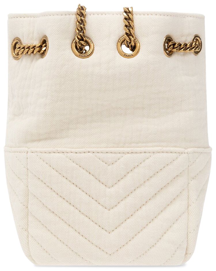 Saint Laurent Nano Bucket Bag Vanilla Ice