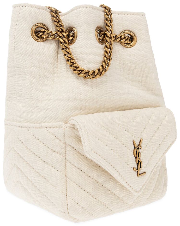 Saint Laurent Nano Bucket Bag Vanilla Ice