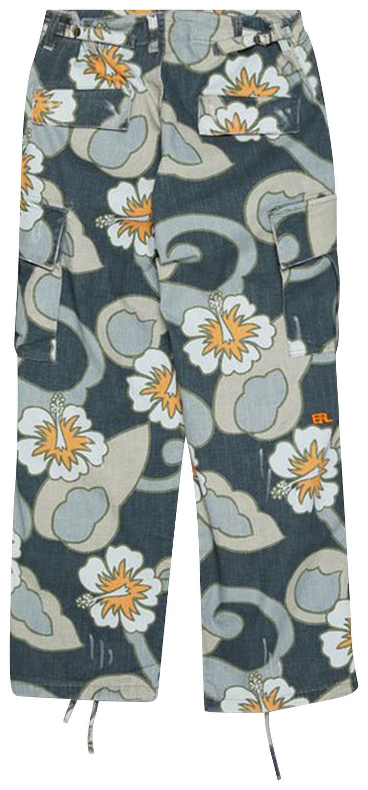 ERL Printed Cargo Pants Grey Hibiscus