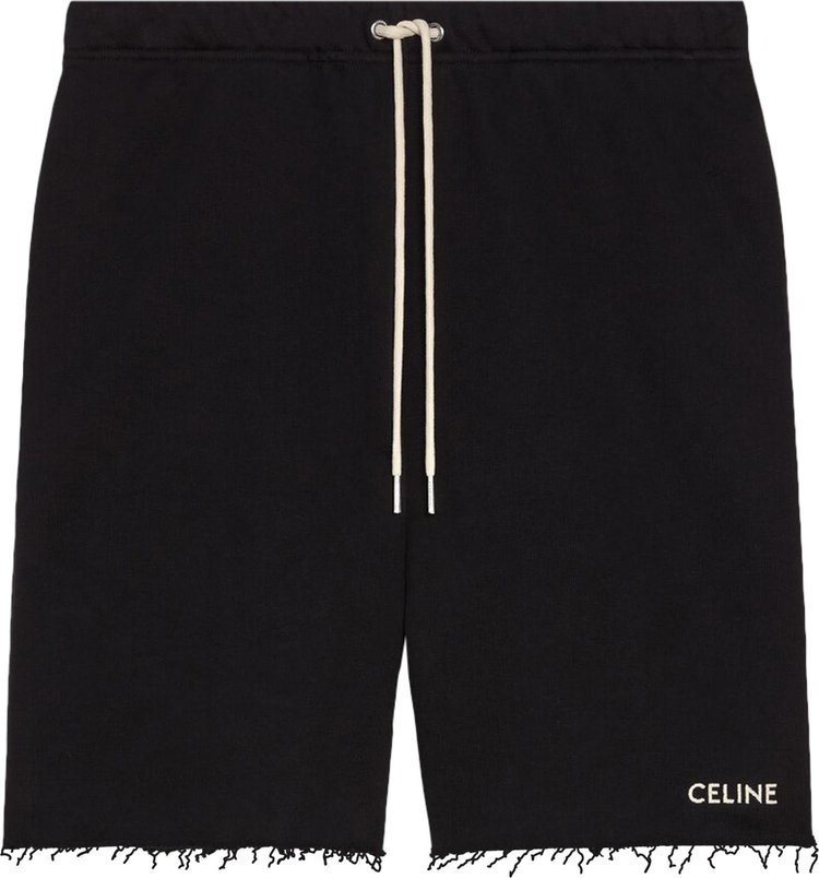 CELINE Embroidered Shorts 'Black/White'