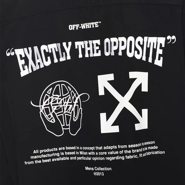 Off White Exact Opposite Shirt Jacket BlackWhite
