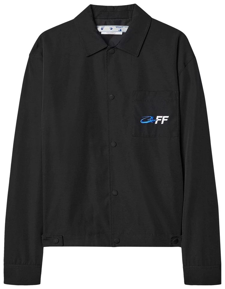 Off White Exact Opposite Shirt Jacket BlackWhite
