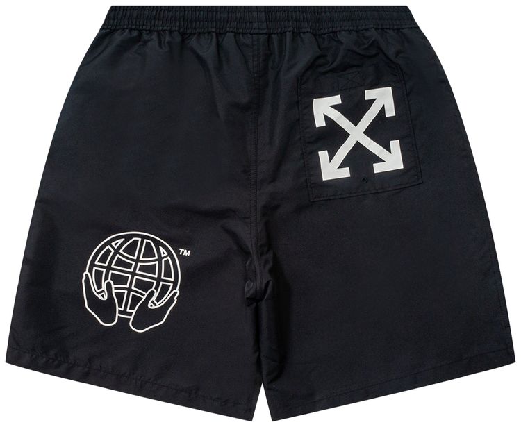 Off White Exact Opposite Swimshorts Black White