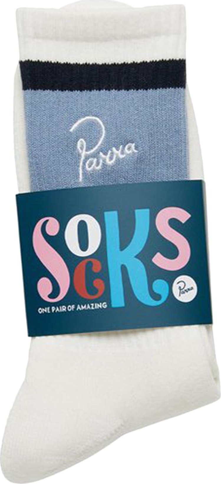 Parra Classic Logo Crew Socks White