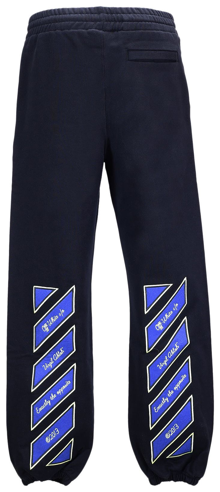 Off White Varsity Patch Slim Sweatpant BlackBlue