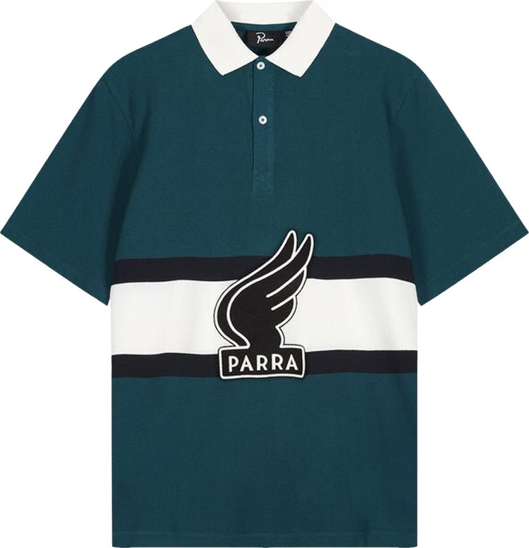 Parra Winged Logo Polo Shirt 'Teal/Off White'