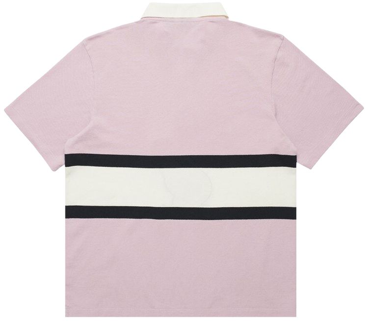 Parra Winged Logo Polo Shirt PinkOff White