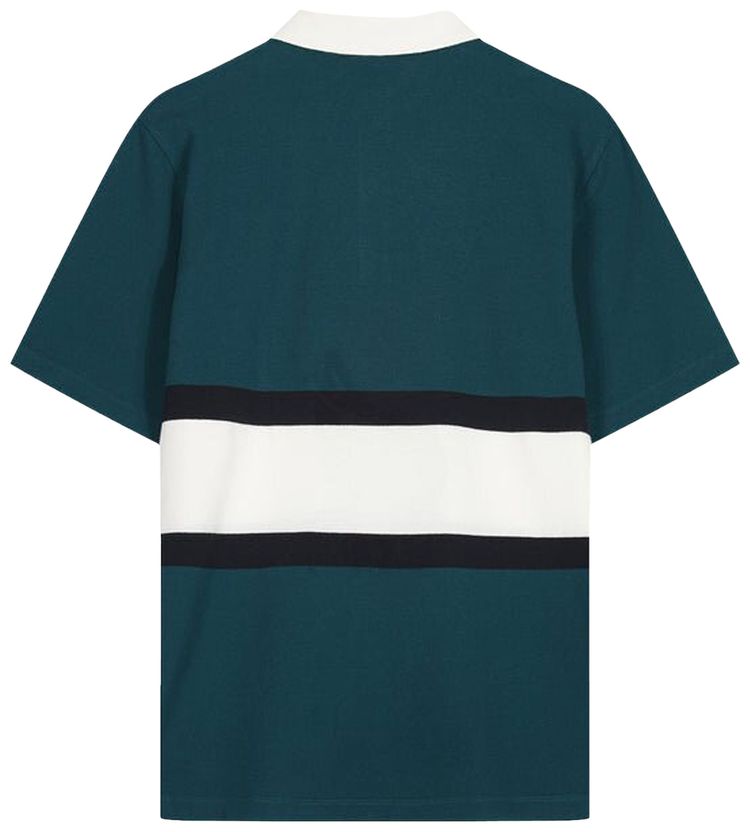 Parra Winged Logo Polo Shirt TealOff White