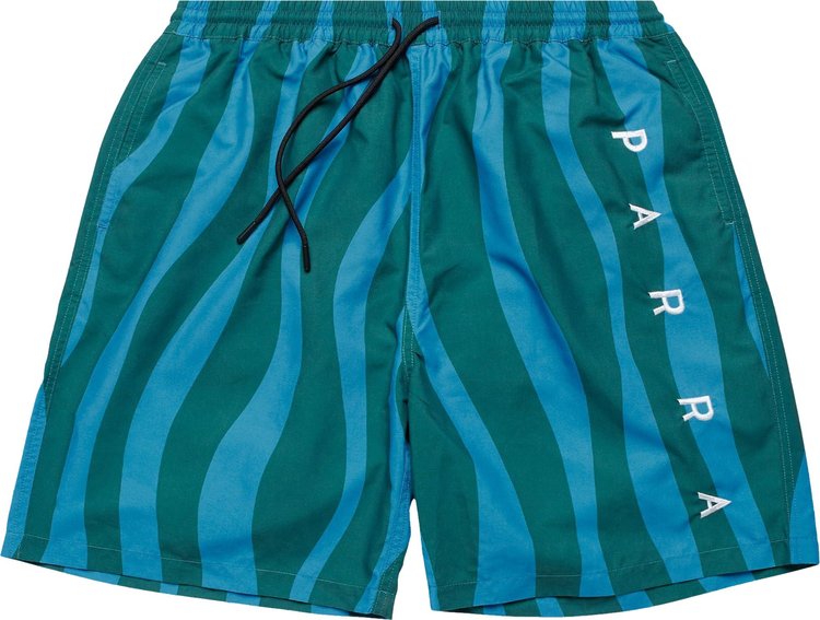 Parra Aqua Weed Waves Swim Shorts 'Greek Blue/Teal'