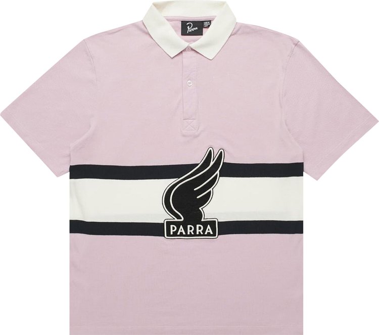 Parra Winged Logo Polo Shirt 'Pink/Off White'