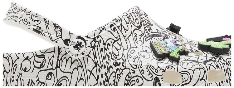 Steven Harrington x Crocs Classic Clog Quickstrike   White Black