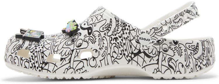 Steven Harrington x Crocs Classic Clog Quickstrike   White Black
