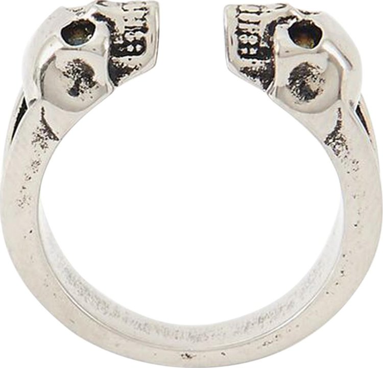 Alexander McQueen Twin Skull Ring 'Silver'