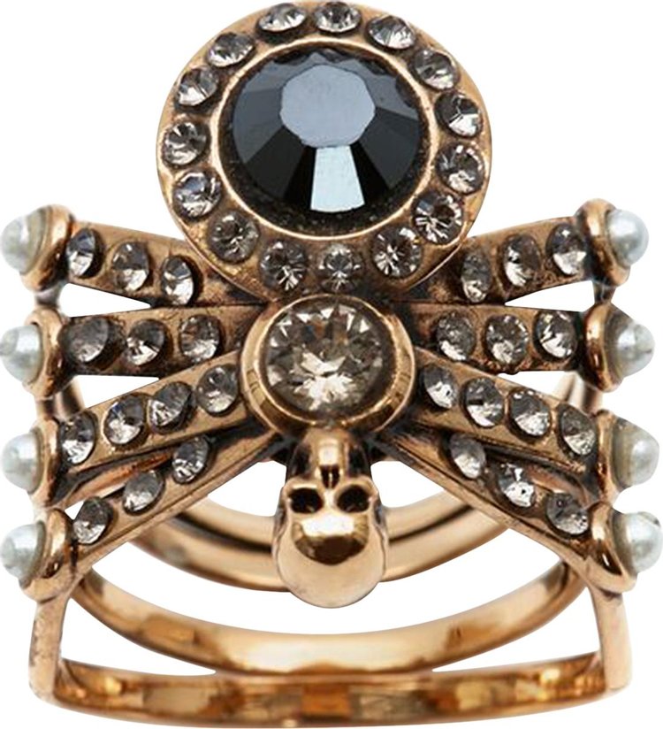 Alexander McQueen Spider Ring 'Antique Gold'