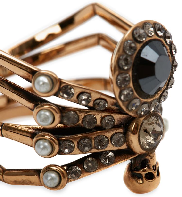 Alexander McQueen Spider Ring Antique Gold