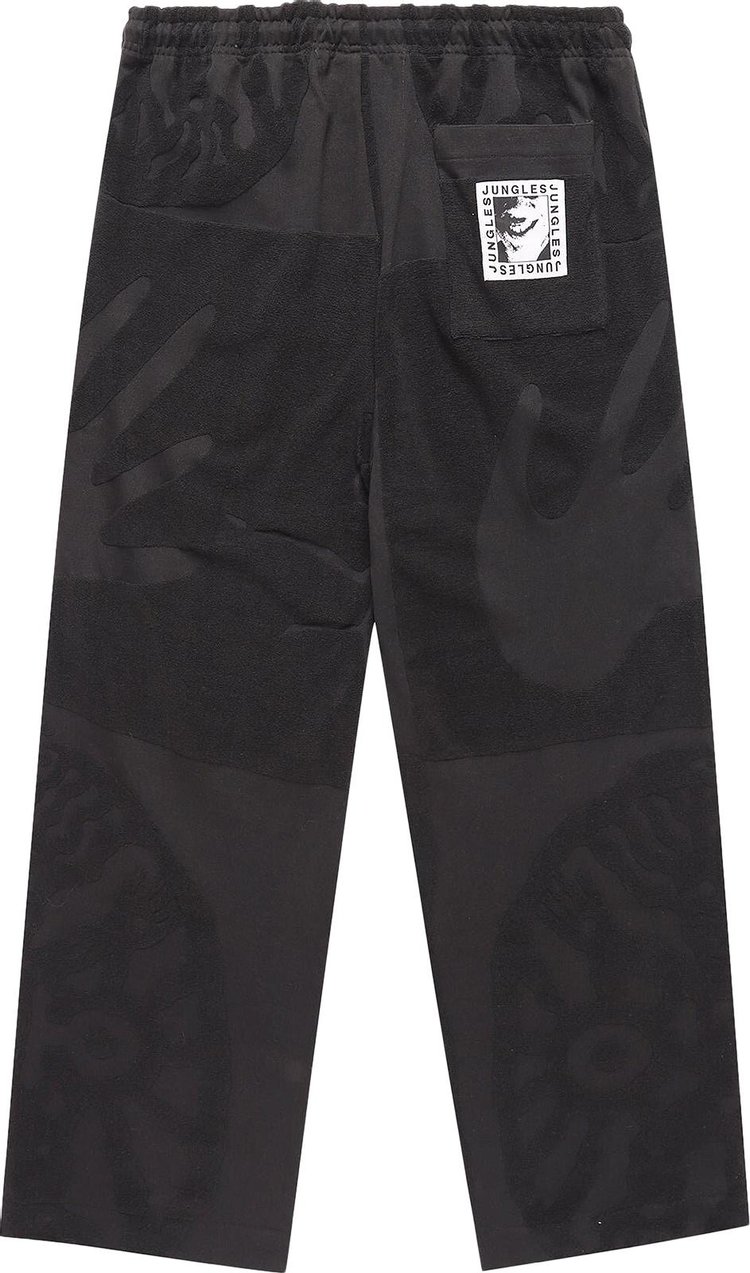 Jungles Towelling Beach Pants Black