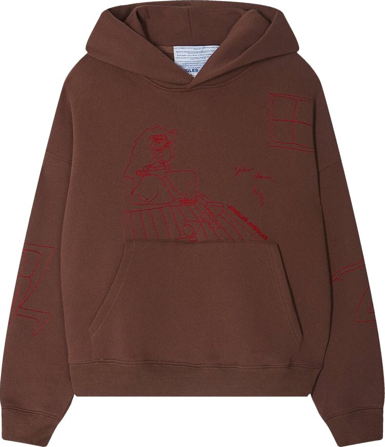 Jungles Slow Down Embroidered Hoodie 'Brown'