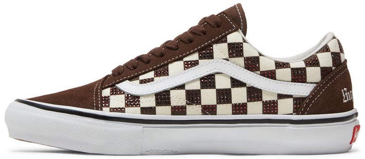 Supreme x Swarovski x Vans Skate Old Skool Brown