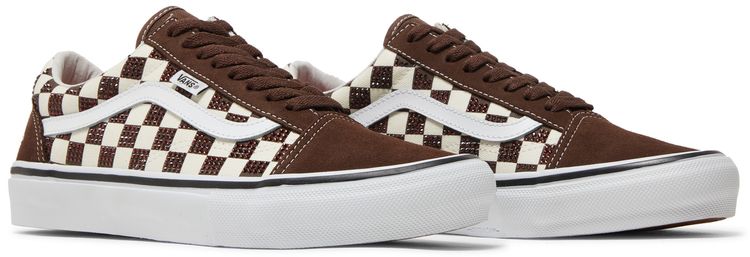 Supreme x Swarovski x Vans Skate Old Skool Brown
