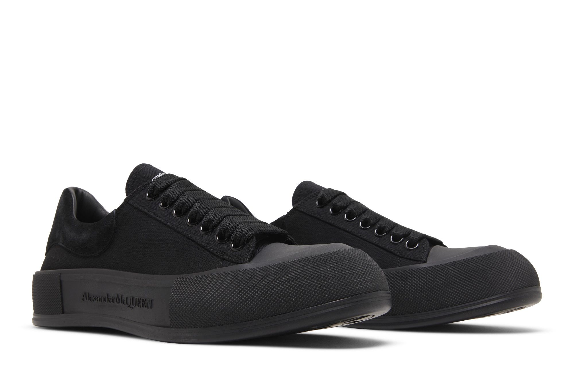 Buy Alexander McQueen Deck Plimsoll Low Triple Black 654594 W4MV7 1000 GOAT CA