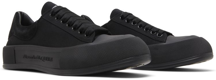 Alexander McQueen Deck Plimsoll Low Triple Black