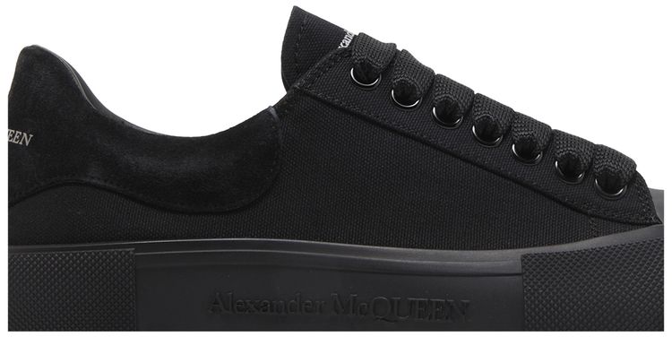 Alexander McQueen Deck Plimsoll Low Triple Black
