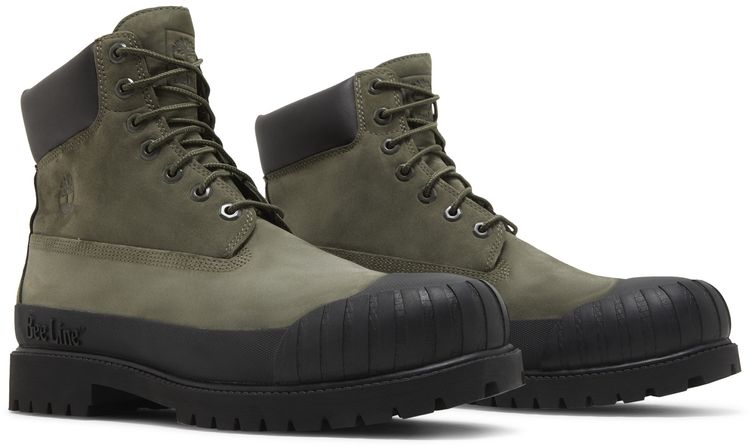 Bee Line x Timberland 6 Inch Premium Rubber Toe Boot Dark Green