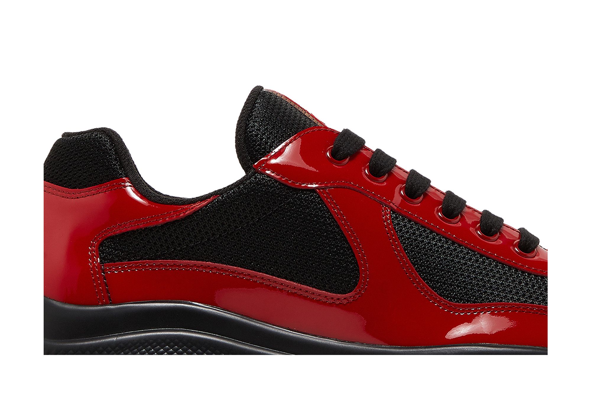 Prada black americas cup sneakers on sale