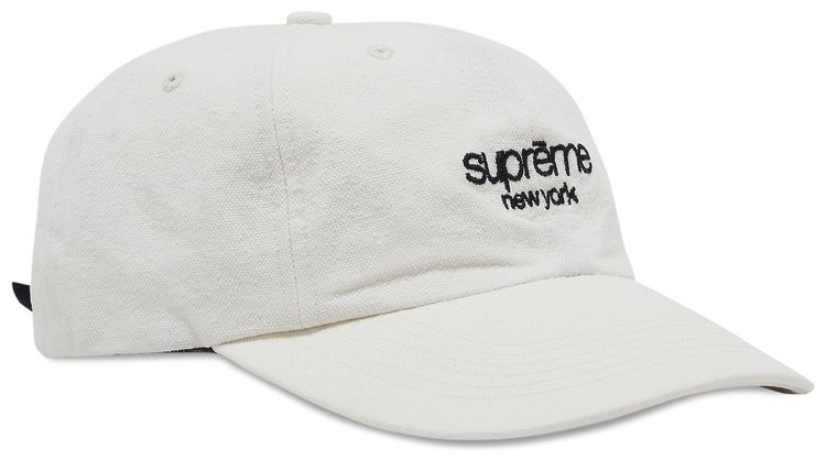 Supreme Classic Logo 6 Panel Cream