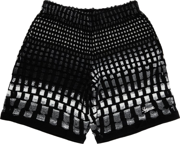 Supreme Gradient Grid Knit Short 'Black'