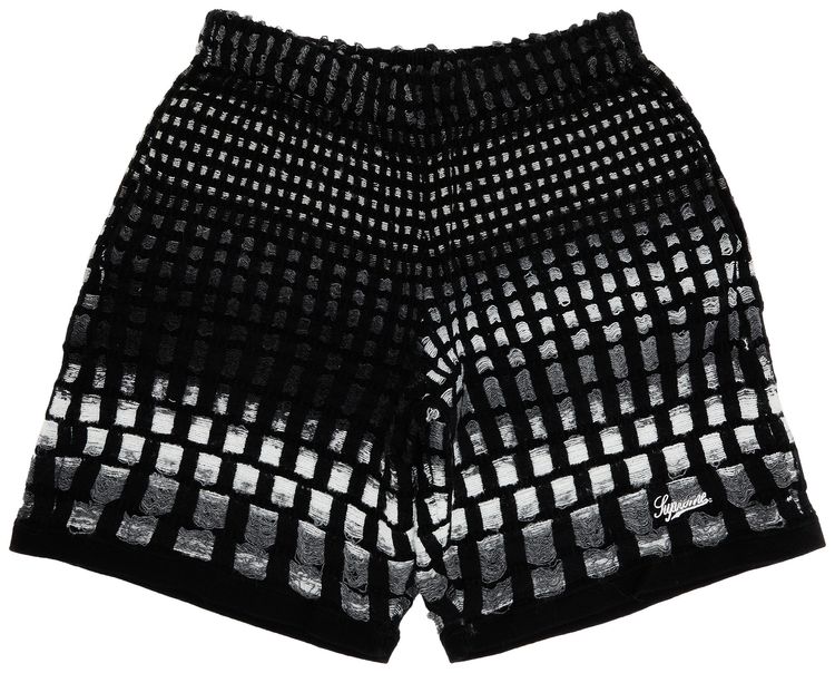Supreme Gradient Grid Knit Short Black