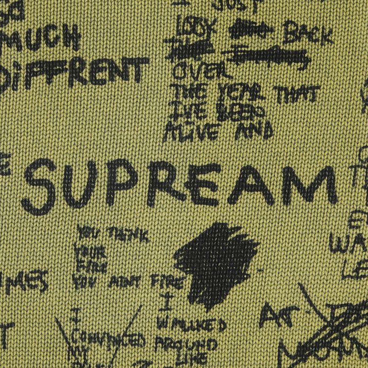 Supreme Gonz Poems Sweater Olive